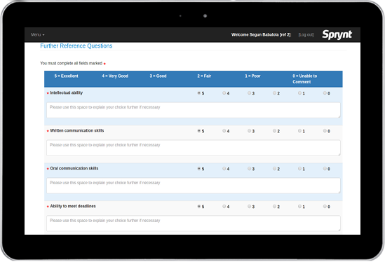 Paperless admissions processing - applicant portal